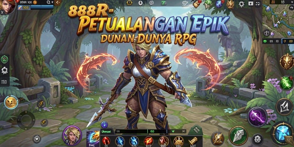 Tampilan gameplay seru dalam pengalaman RPG 888R.