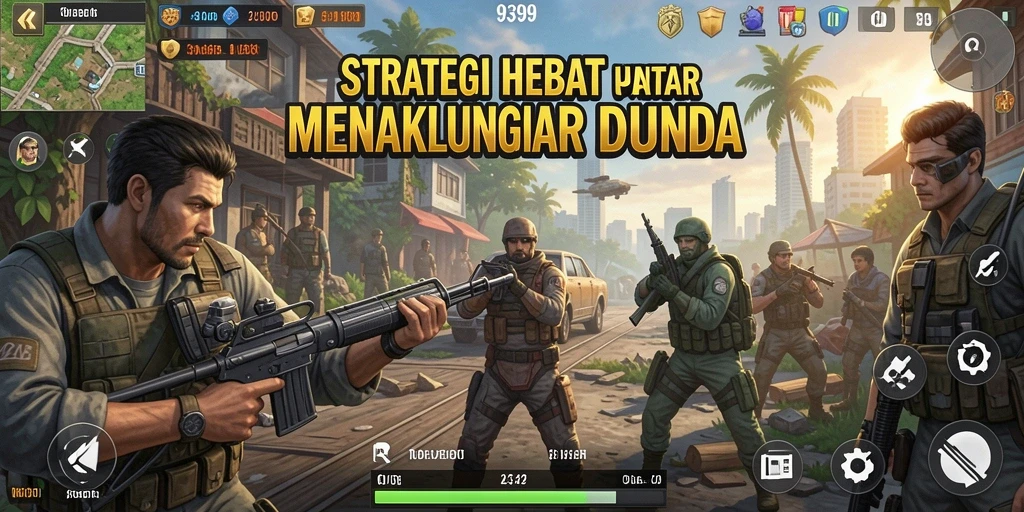 Screenshot menunjukkan pertempuran epik di dunia 9399.