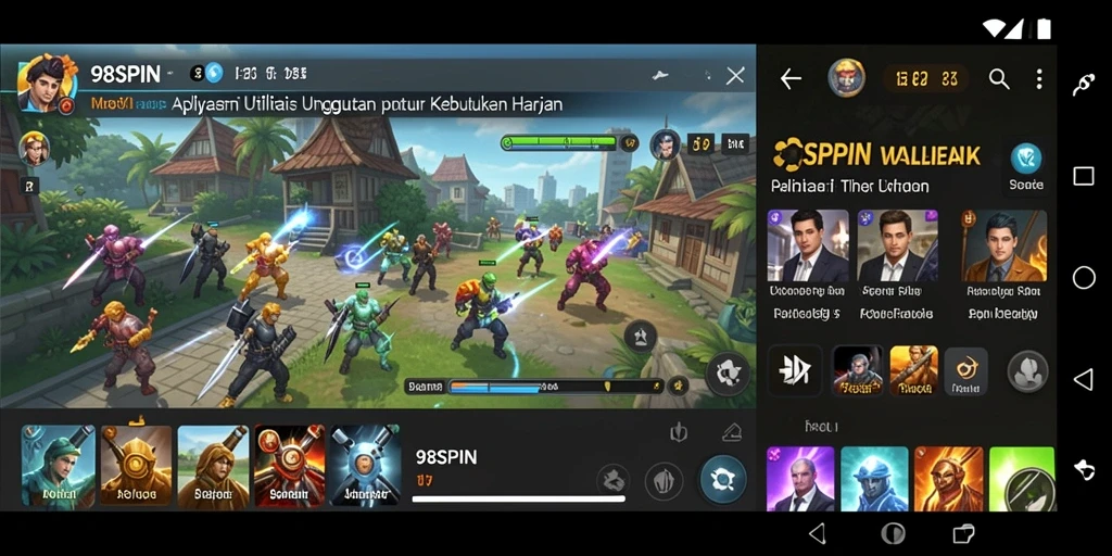 Tampilan utama aplikasi 98SPIN dengan alat utilitas yang fungsional.