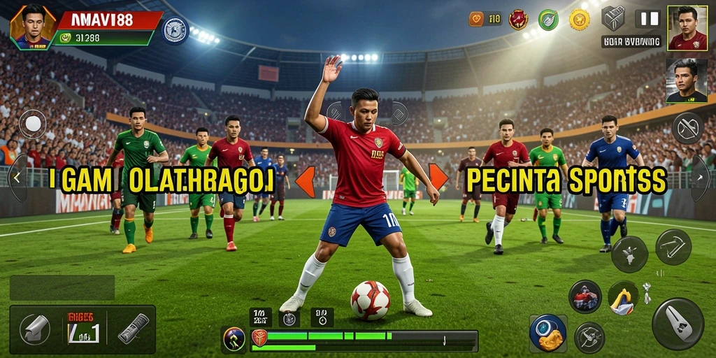 Tangkapan layar utama AMAVI88 menampilkan aksi permainan olahraga yang mendebarkan.