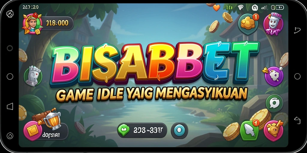 Tampilan gameplay utama BISABET menunjukkan aktivitas seru dalam game Idle.