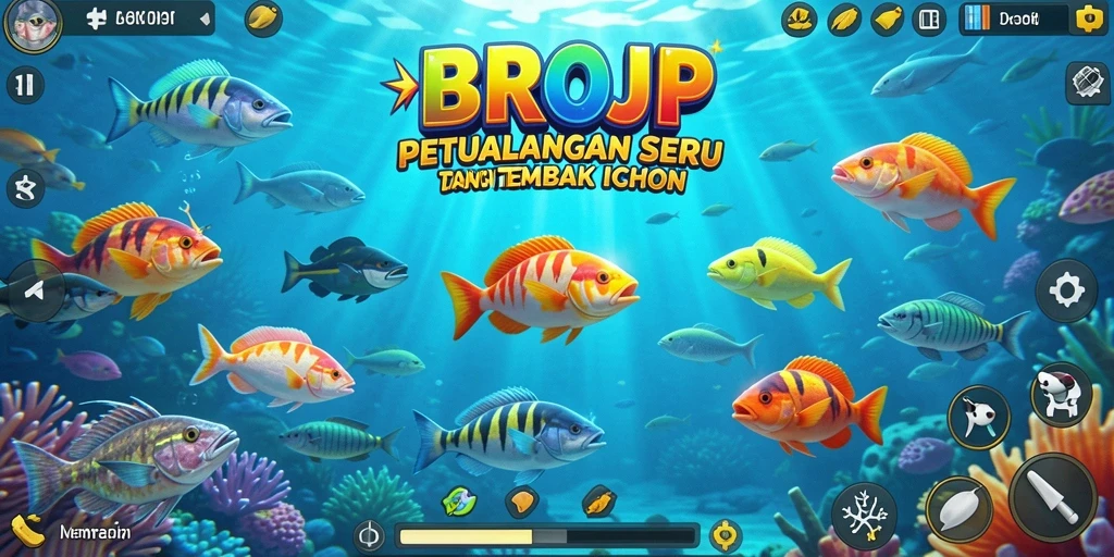 Gameplay seru BROJP dengan menembak ikan berbagai jenis.