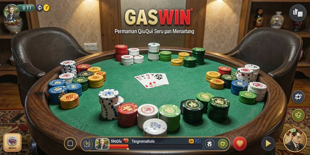 Screenshot GASWIN yang menampilkan gameplay QiuQiu yang menarik.