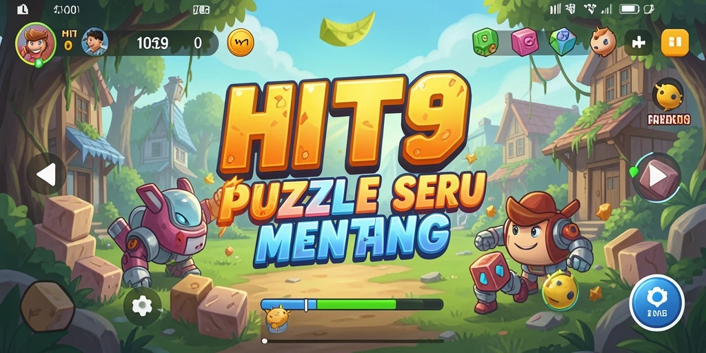 Tampilan gameplay HIT9 dengan teka-teki menarik dan grafis yang menawan.