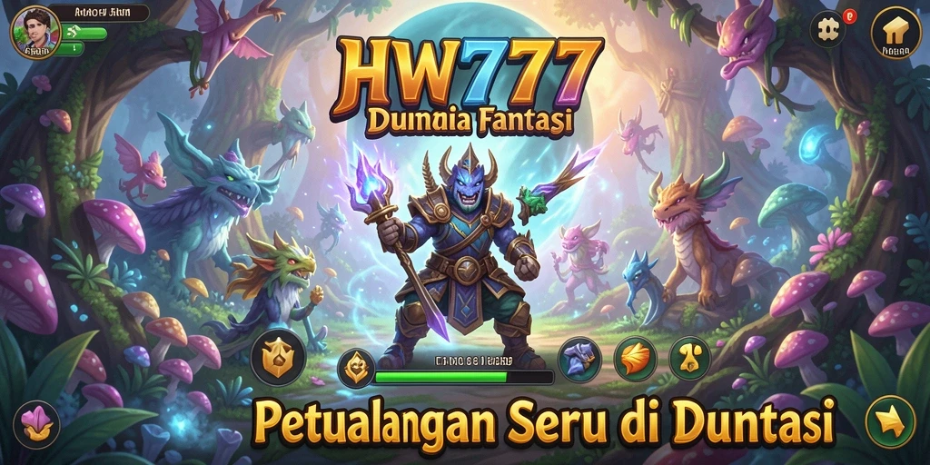 Screenshot HW777 menampilkan aksi seru dalam cerita petualangan.