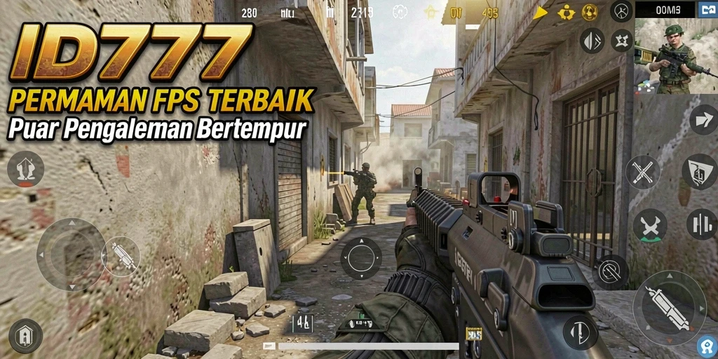 Tampilan gameplay mendebarkan dari ID777 dengan aksi FPS intens.