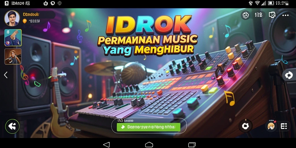 Tampilan gameplay IDROK dengan interaksi musik yang seru.