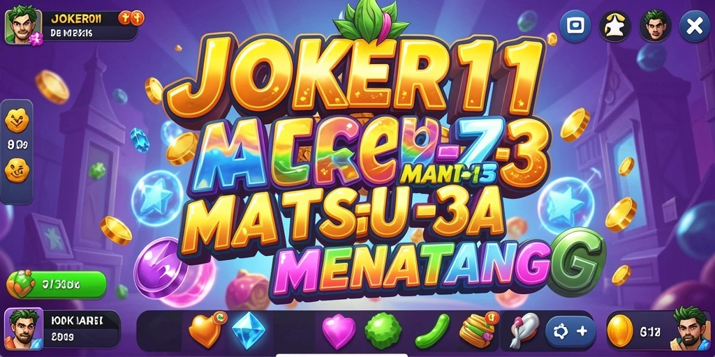 Screenshot utama JOKER11 yang menunjukkan gameplay Match-3 yang seru.