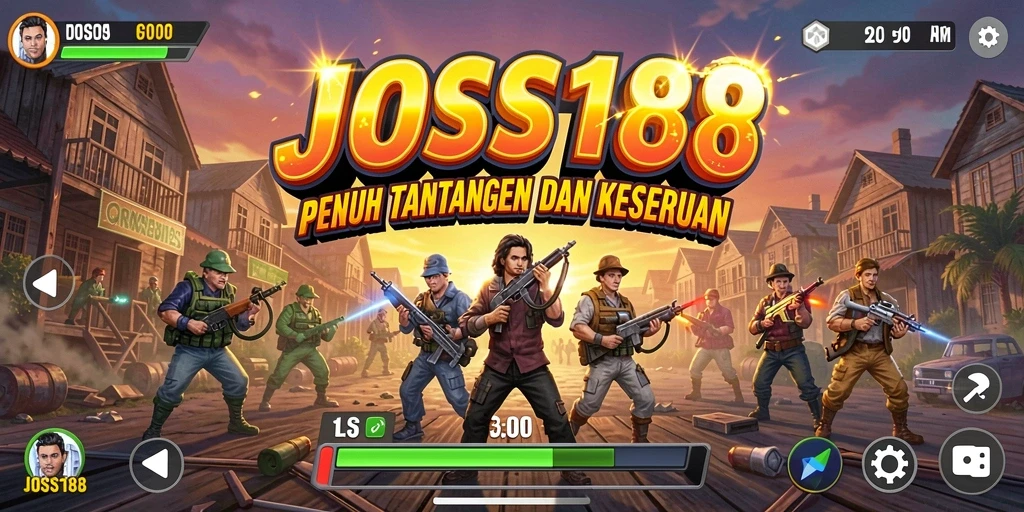 Tampilan gameplay mendebarkan dari JOSS188 dengan efek visual menarik.