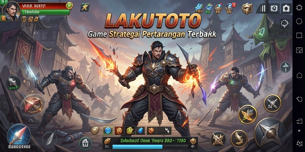 Screenshot menampilkan aksi seru pertempuran dalam game SLG.