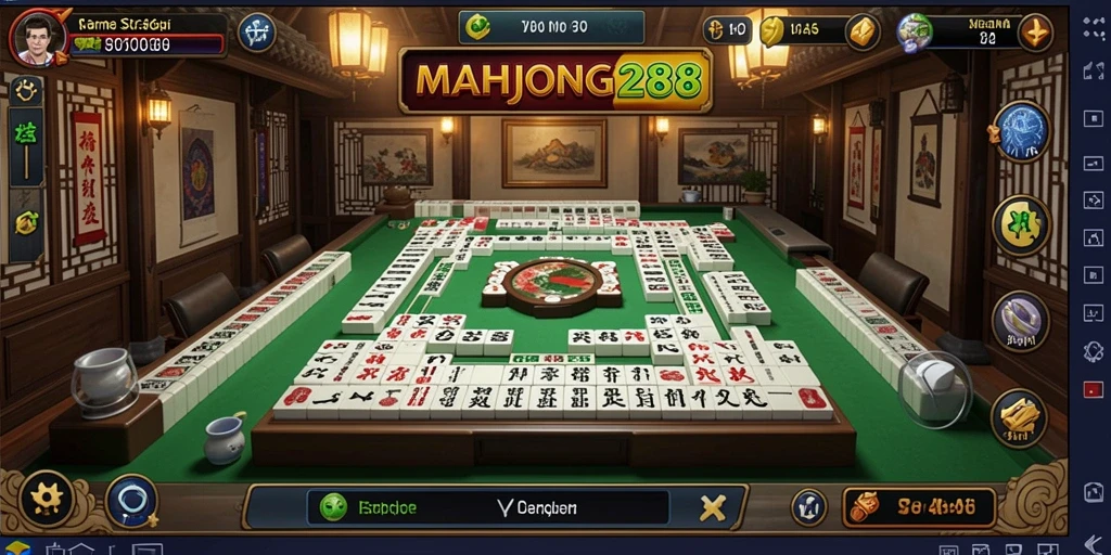 Tampilan gameplay strategis MAHJONG288 yang mendebarkan.