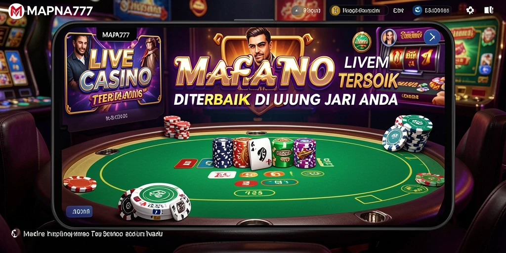 Tampilan gameplay menarik di MAPNA777 dengan dealer live di kasino.