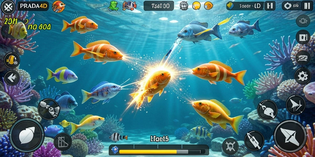 Gameplay seru Tembak Ikan di PRADA4D dengan grafik mengagumkan.