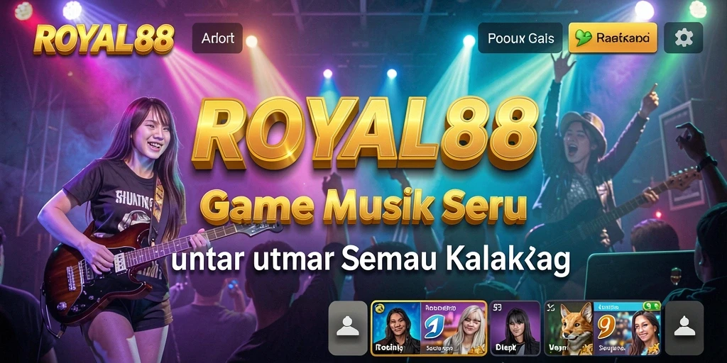 Screenshot gameplay ROYAL88 yang menampilkan keseruan bermain musik.
