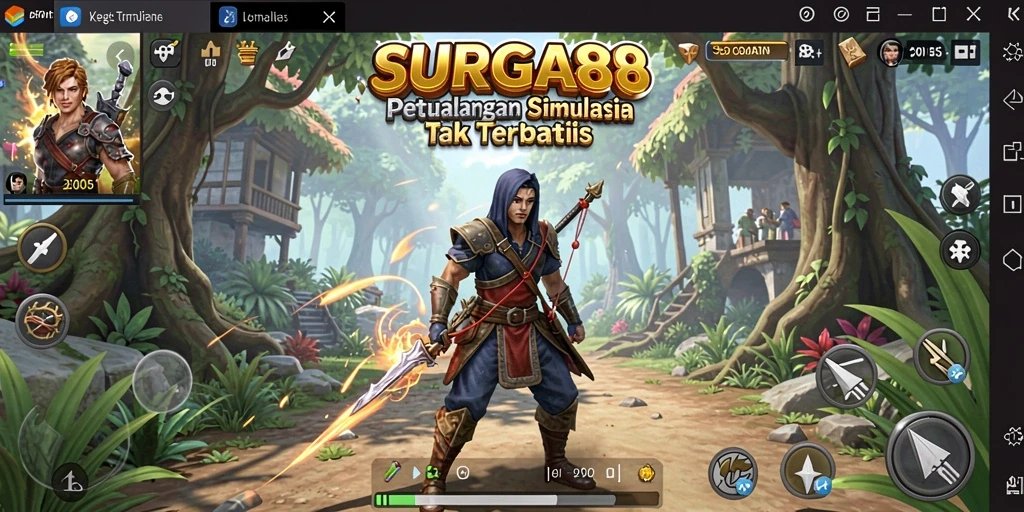 Tampilan gameplay SURGA88 yang menawan dalam simulasi kehidupan.