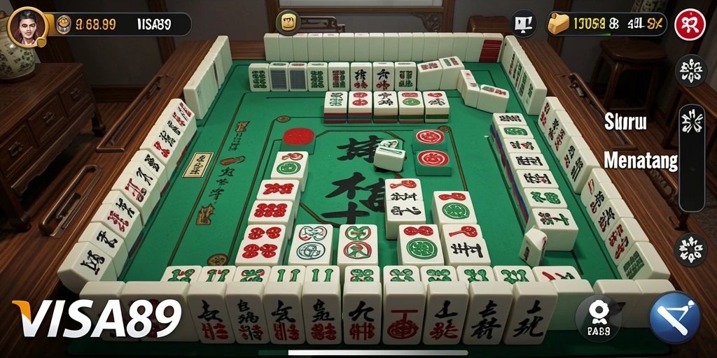 Tampilan gameplay seru dari VISA89 Mahjong.