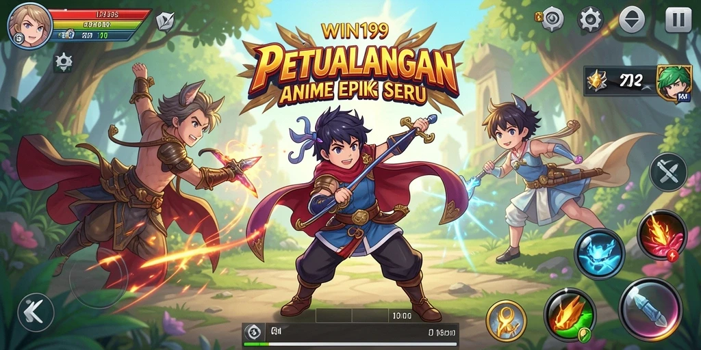 Tampilan screenshot dari gameplay WIN199 menunjukkan petualangan Anime yang mendebarkan.